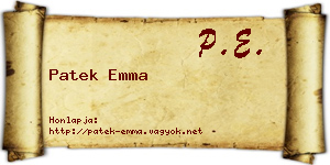 Patek Emma névjegykártya